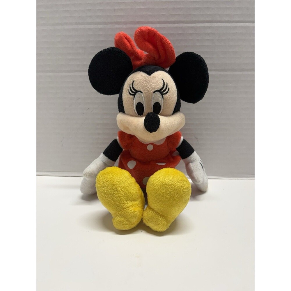 Disney Classic Red Polka Dot Minnie Mouse 12" Stuffed Plush Toy